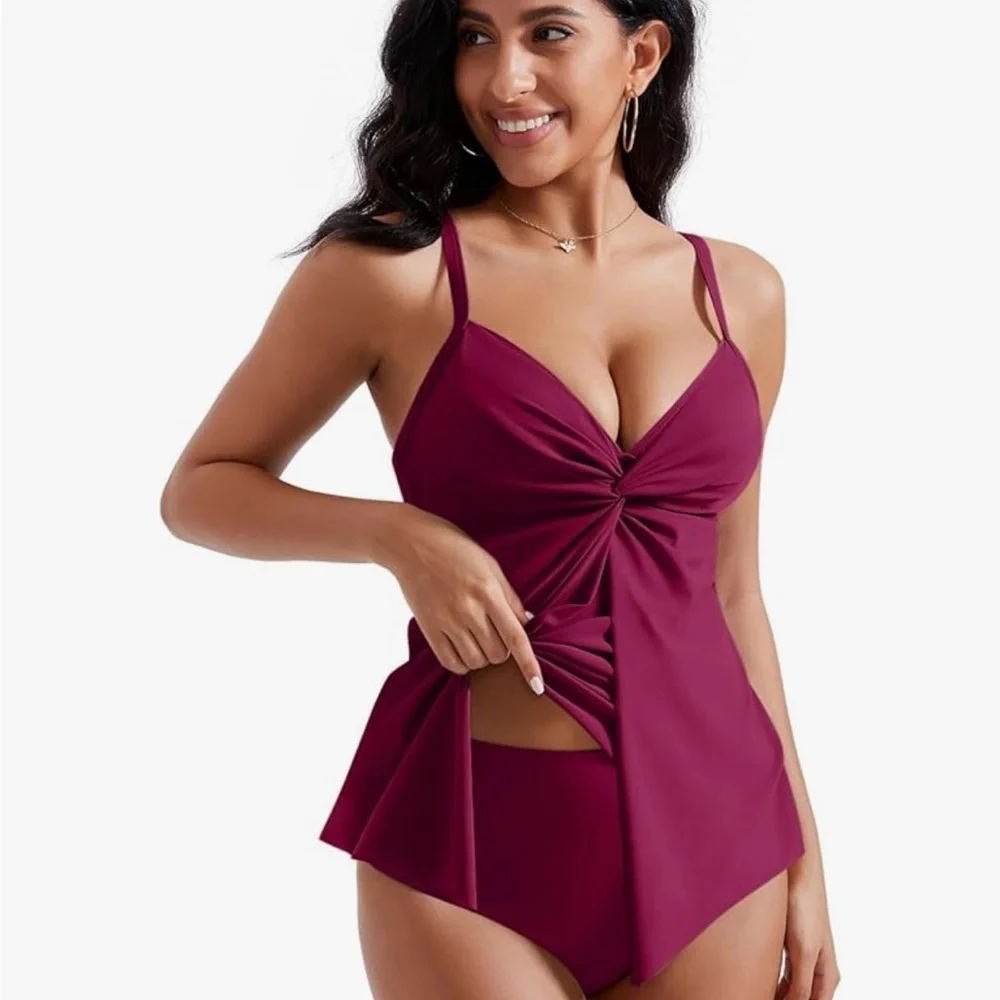 Chic Maroon Women's Swim Bikini
